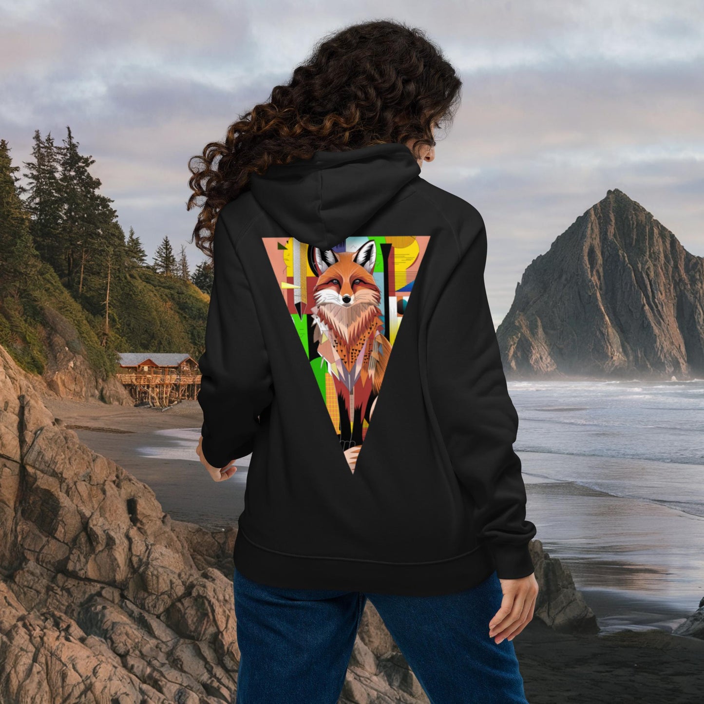 Foxtrot Abstract Eco Raglan Hoodie