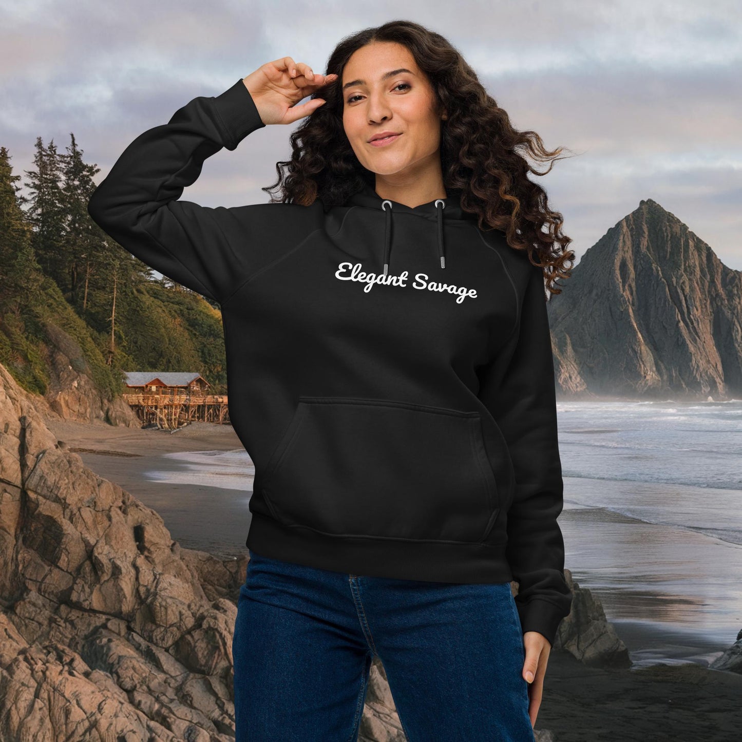Foxtrot Abstract Eco Raglan Hoodie