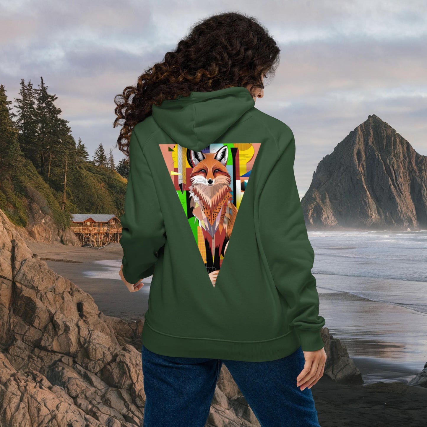 Foxtrot Abstract Eco Raglan Hoodie
