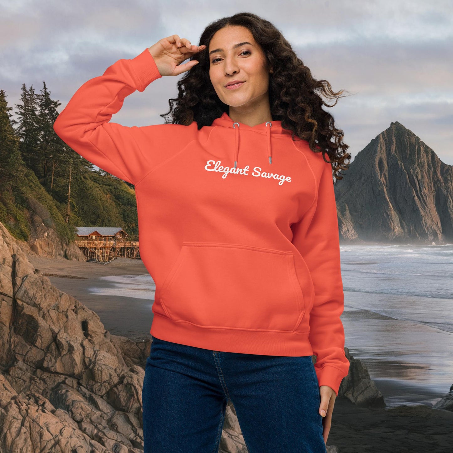 Foxtrot Abstract Eco Raglan Hoodie