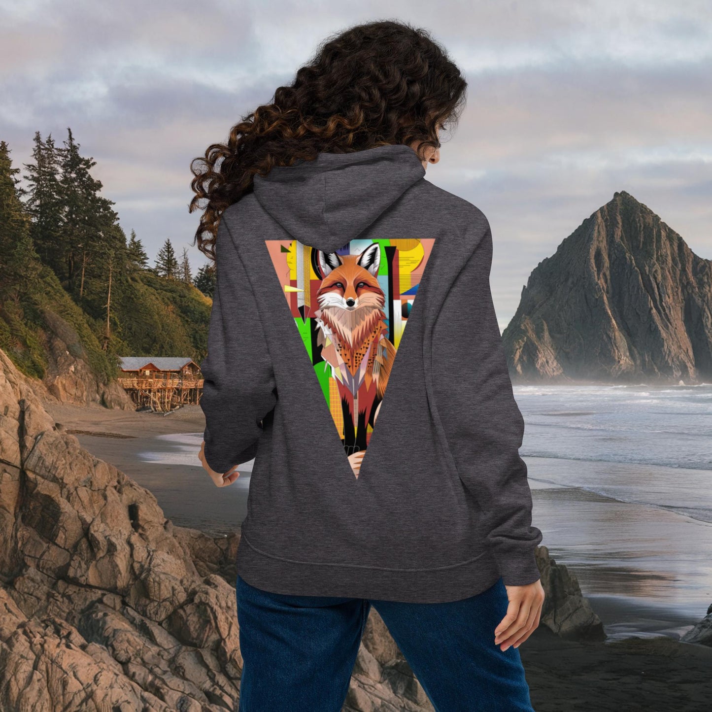 Foxtrot Abstract Eco Raglan Hoodie