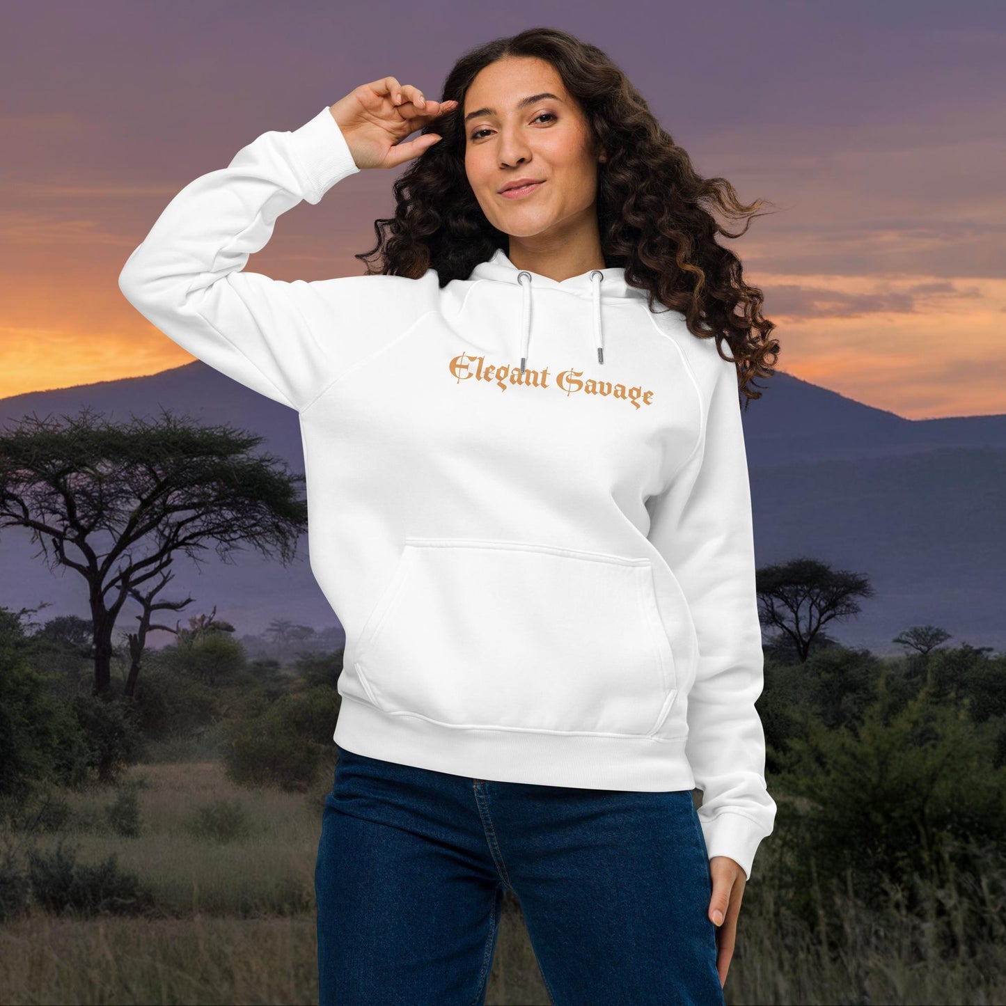 Majestic Leo Unisex Eco Raglan Hoodie