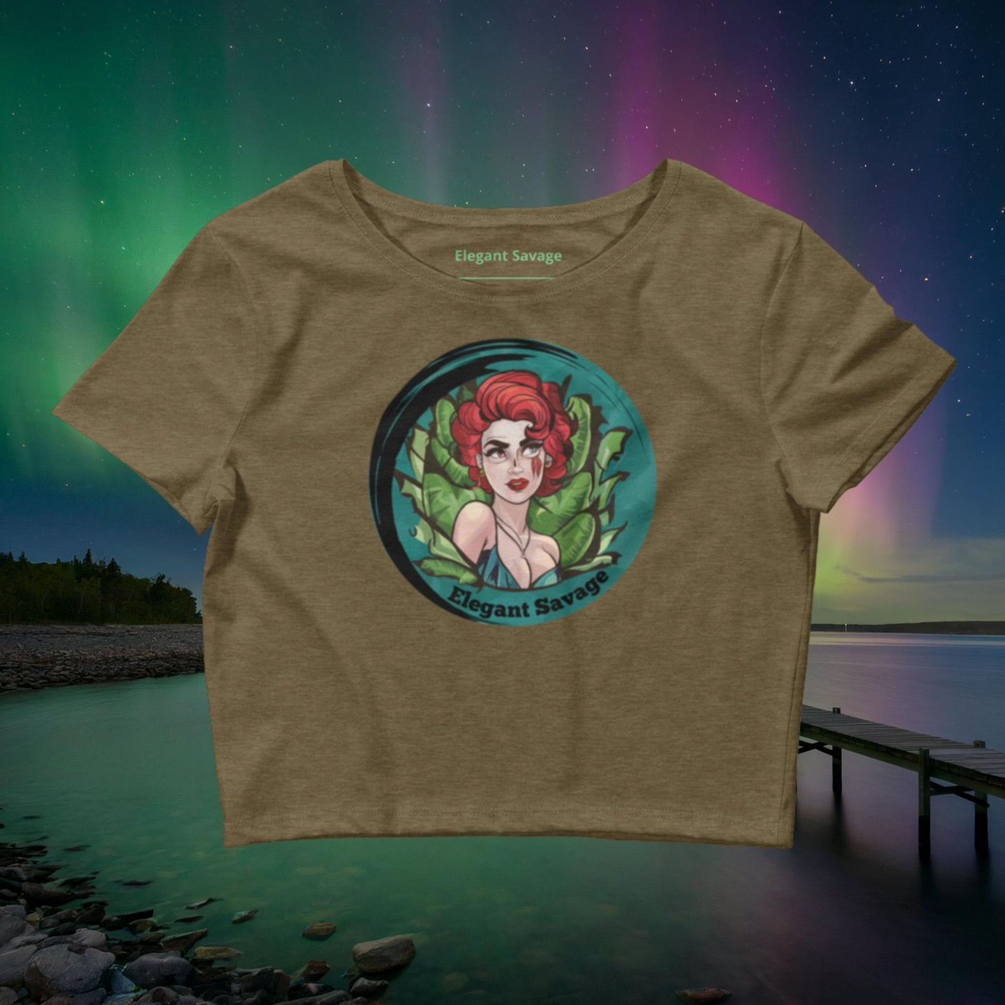 Women’s Abstract Nature Crop Top