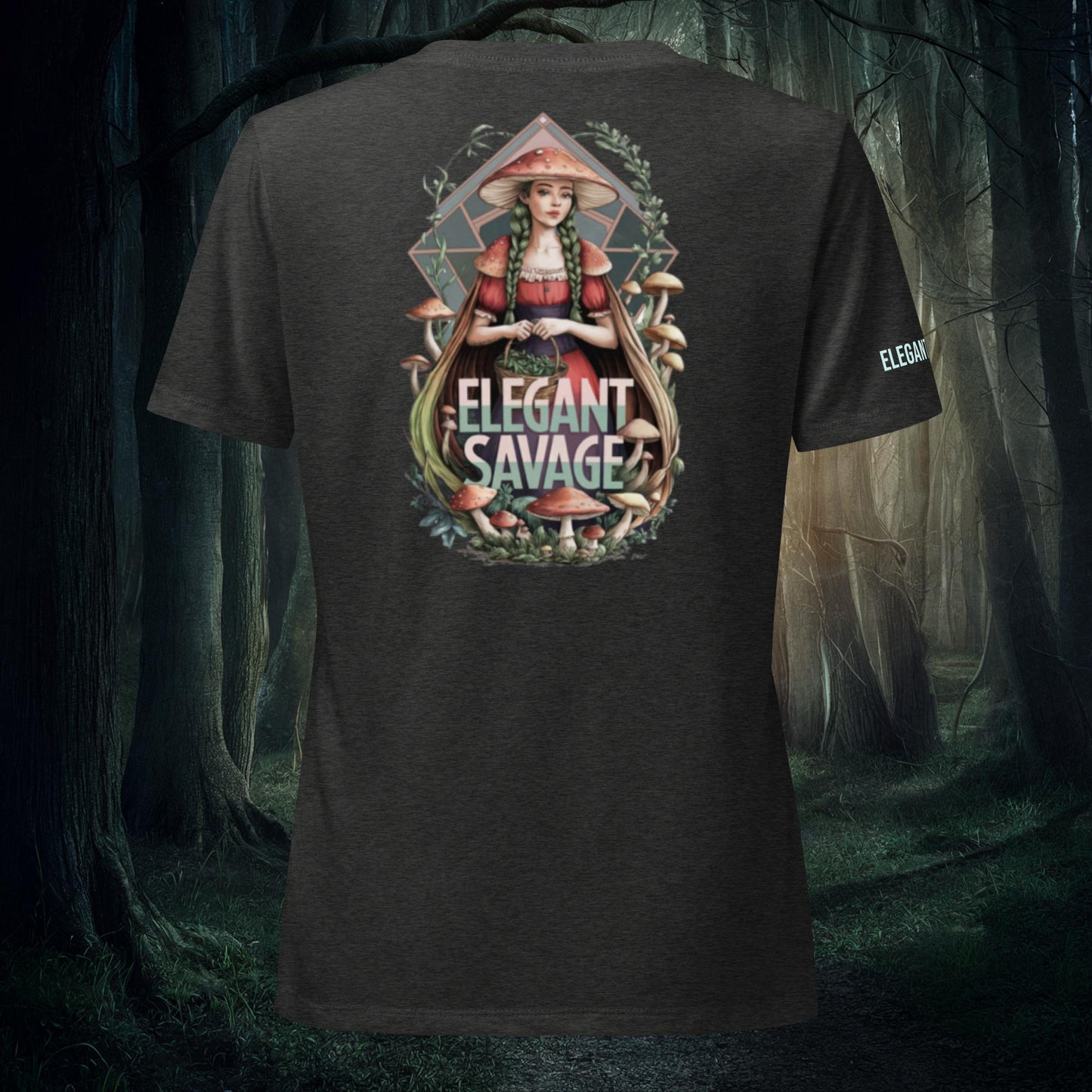 Women’s Infinite Forest Shroom Relaxed V-neck T-shirt
