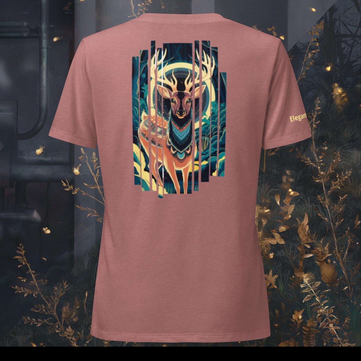 Women’s Glow Up, Deer Relaxed V-neck T-shirt