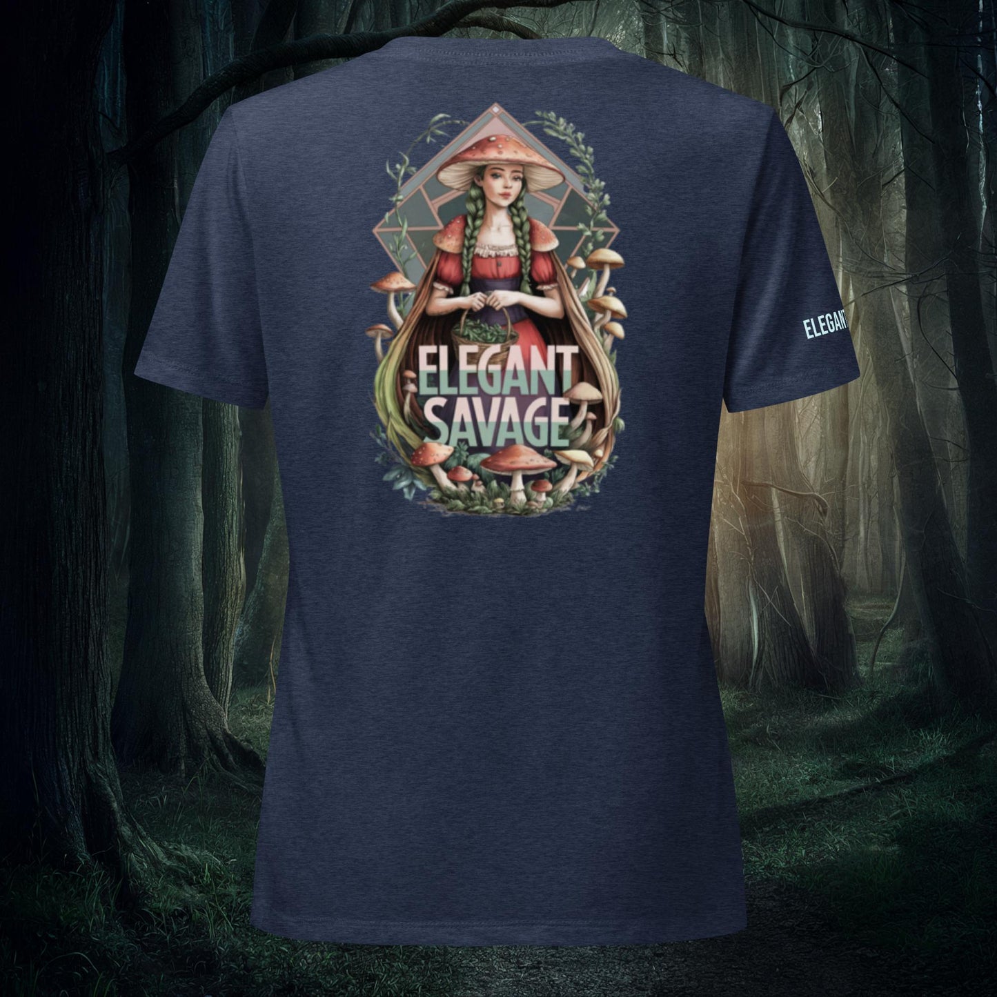 Women’s Infinite Forest Shroom Relaxed V-neck T-shirt