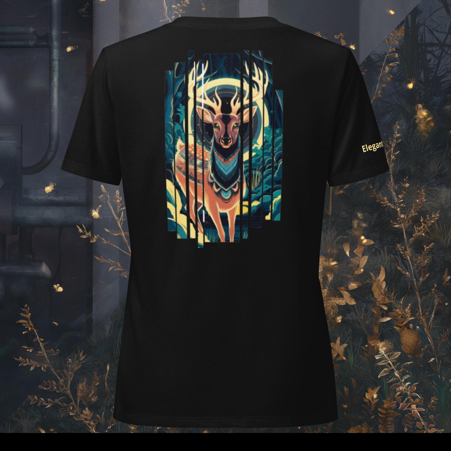 Women’s Glow Up, Deer Relaxed V-neck T-shirt