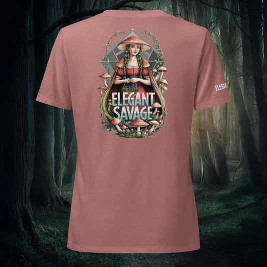 Women’s Infinite Forest Shroom Relaxed V-neck T-shirt